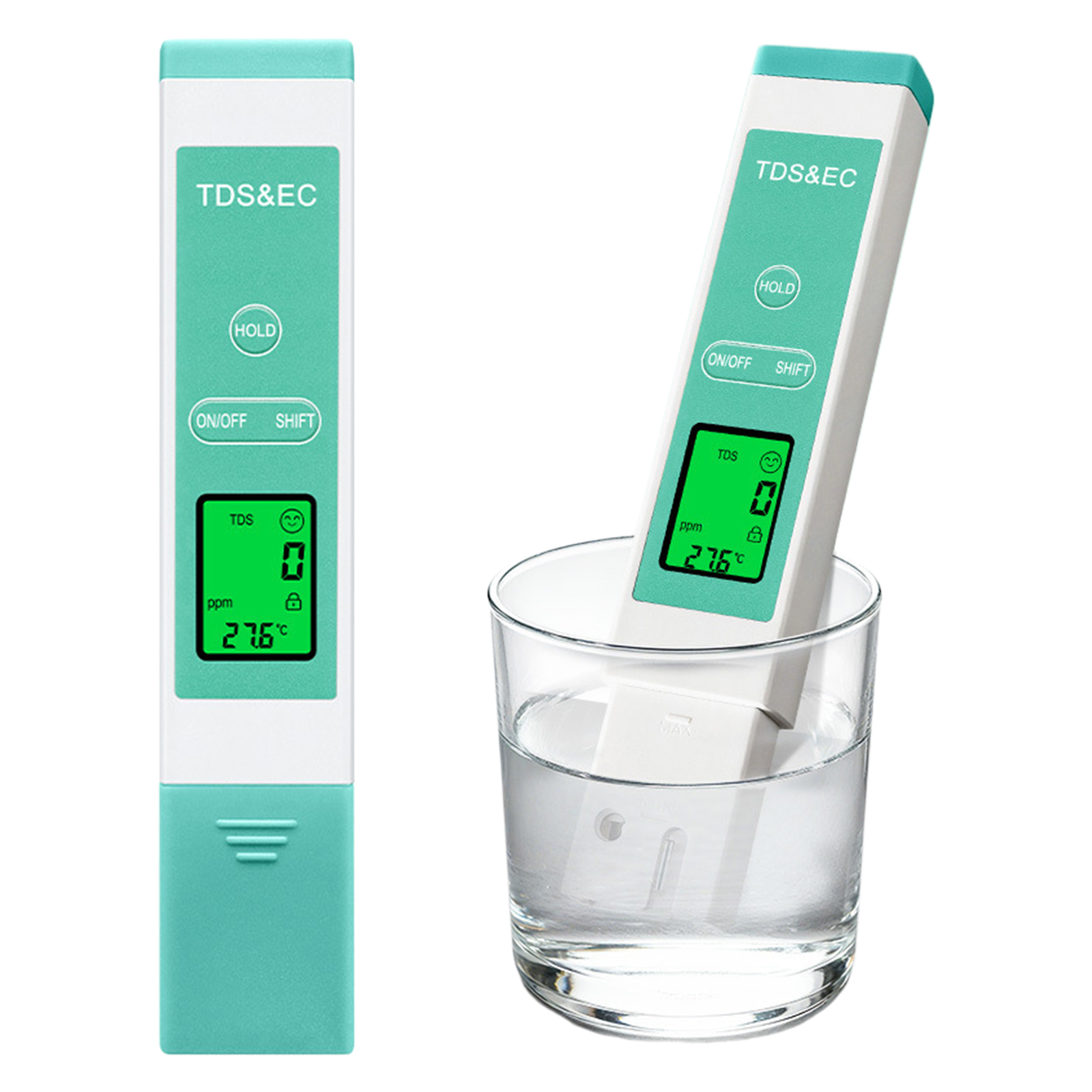 Portable Water Filter - ポータブル 3 in 1 水質テスター LCD