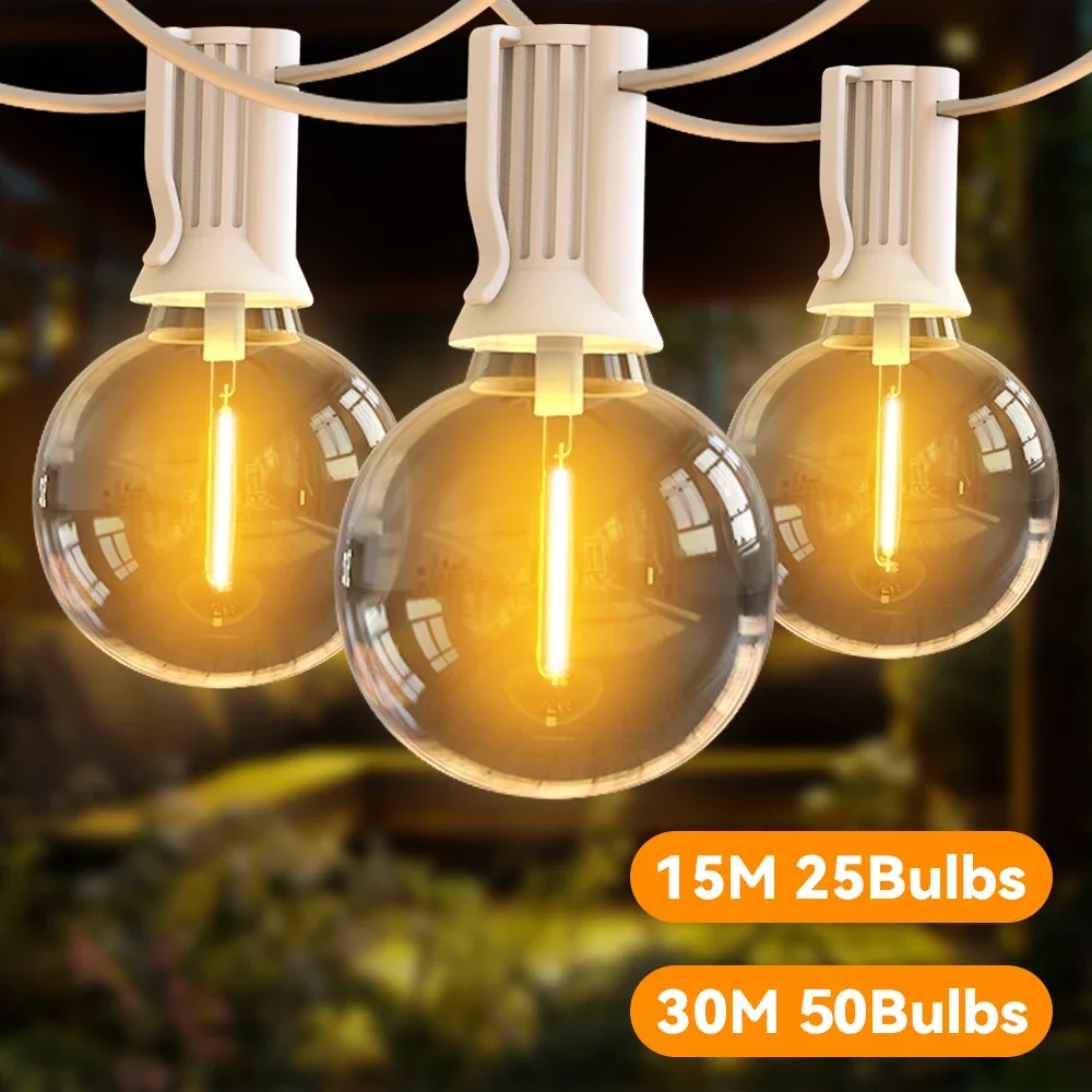 Outdoor Camping Lights String - 30 メートル 15 メートル妖精ストリングライト G40 LED