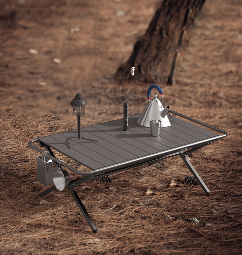 Outdoor Camping Cooking Table - ポータブルキャンプサイドテーブル超軽量アルミビーチテーブル小型折りたたみテーブルキャリーバッグ付き屋外調理用