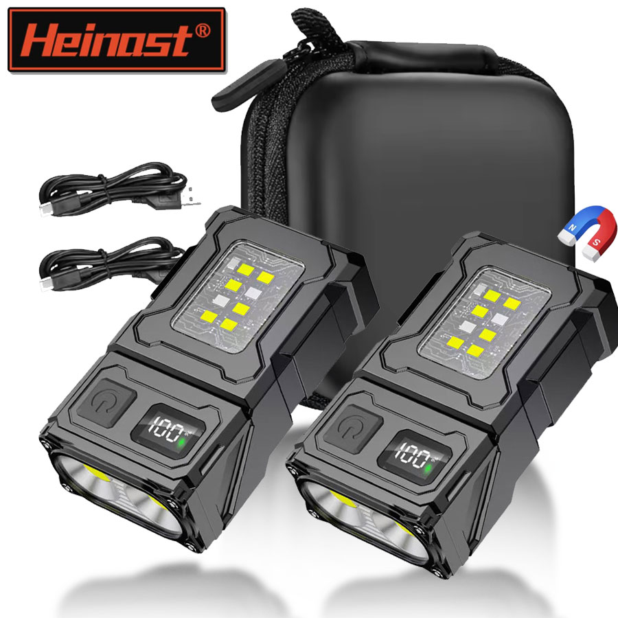 ミニポータブル LED COB 懐中電灯ヘッド回転磁気トーチ - Battery Outdoor Camping のレビューと価格