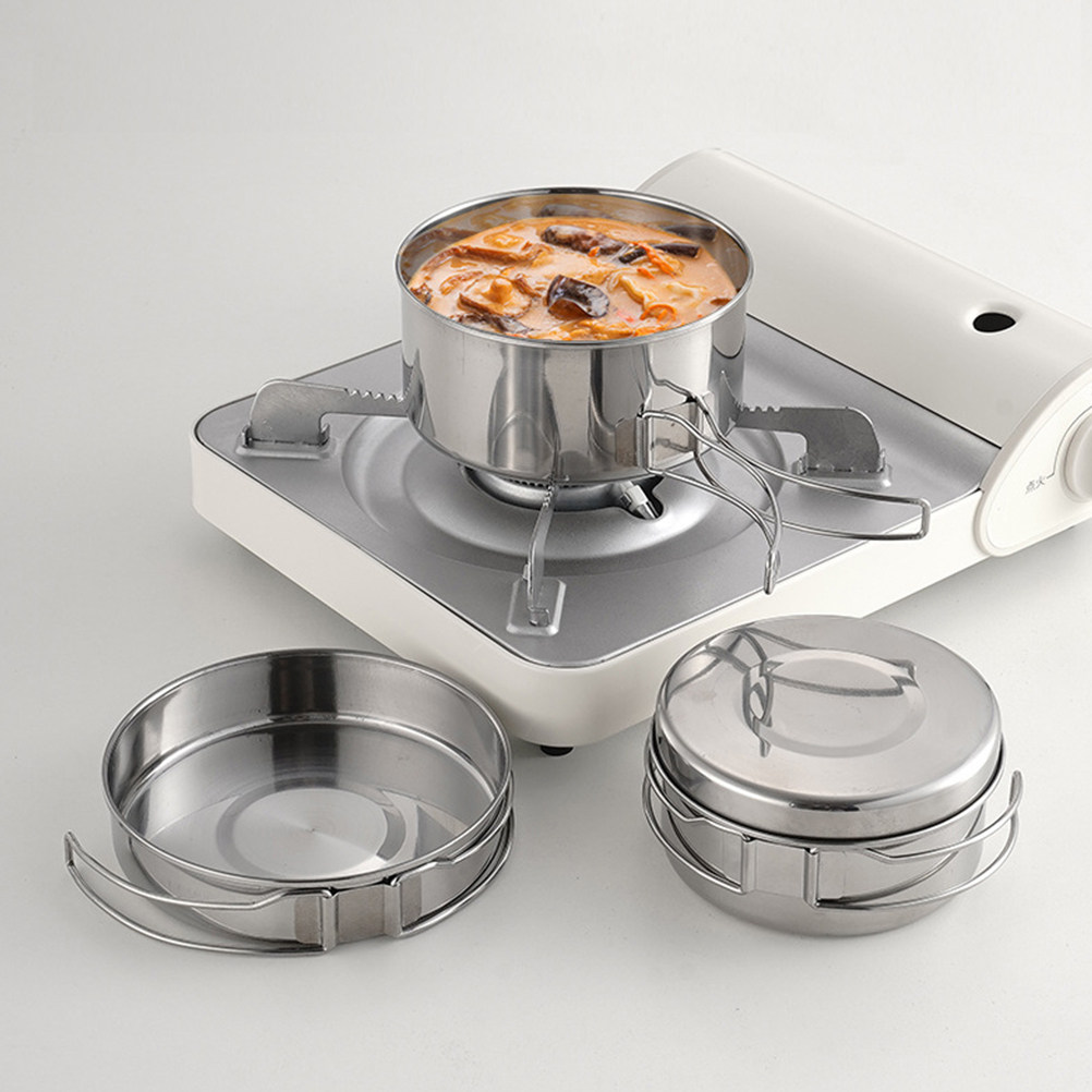 1セット アウトドア ステンレス製 キャンプ用調理器具 ポー - Outdoor Camping Cooking Set のレビューと価格