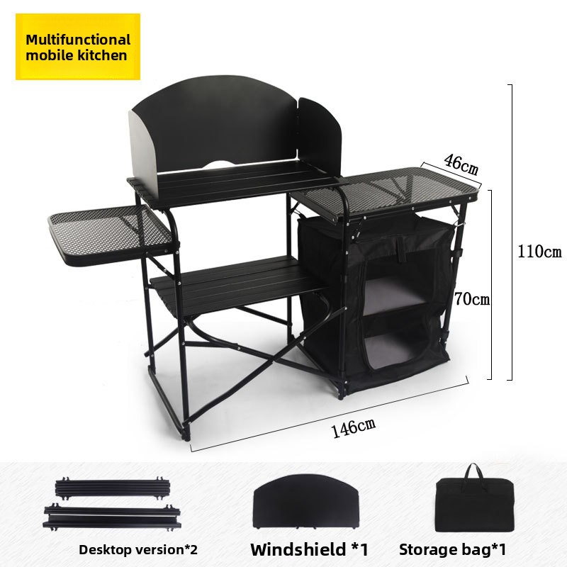 多機能アウトドアモバイルキッチンキャンプ用折りたたみテーブル - Outdoor Camping Table With Storage のレビューと価格