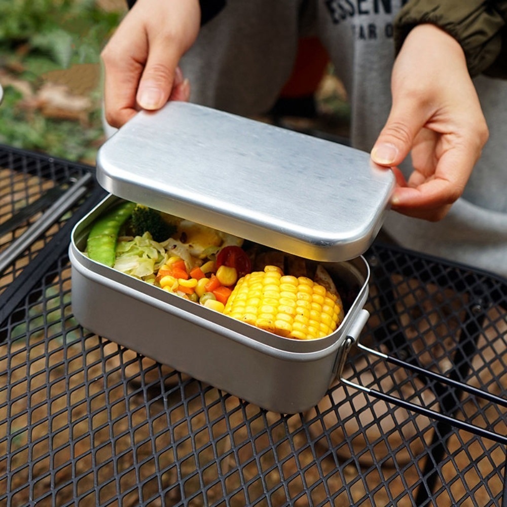 超軽量食器 キャンプ調理器具 ランチボックス 調理鍋 ピクニ - Outdoor Camping Cooking Set のレビューと価格