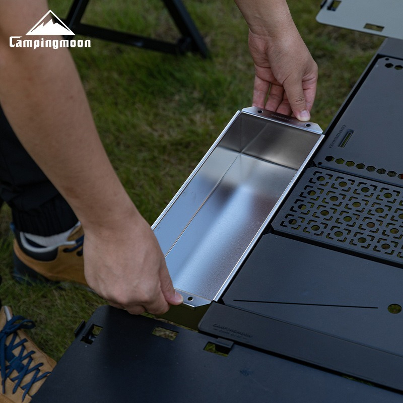CAMPINGMOON CK-11 ステンレス製カトラリーボ - Outdoor Camping Table With Storage のレビューと価格