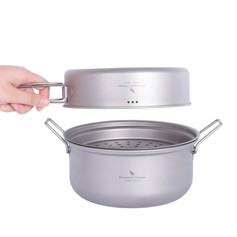 バウンドレスボヤージュ チタン製蒸し器 アウトドアキャンプ調 - Outdoor Camping Cooking Set のレビューと価格