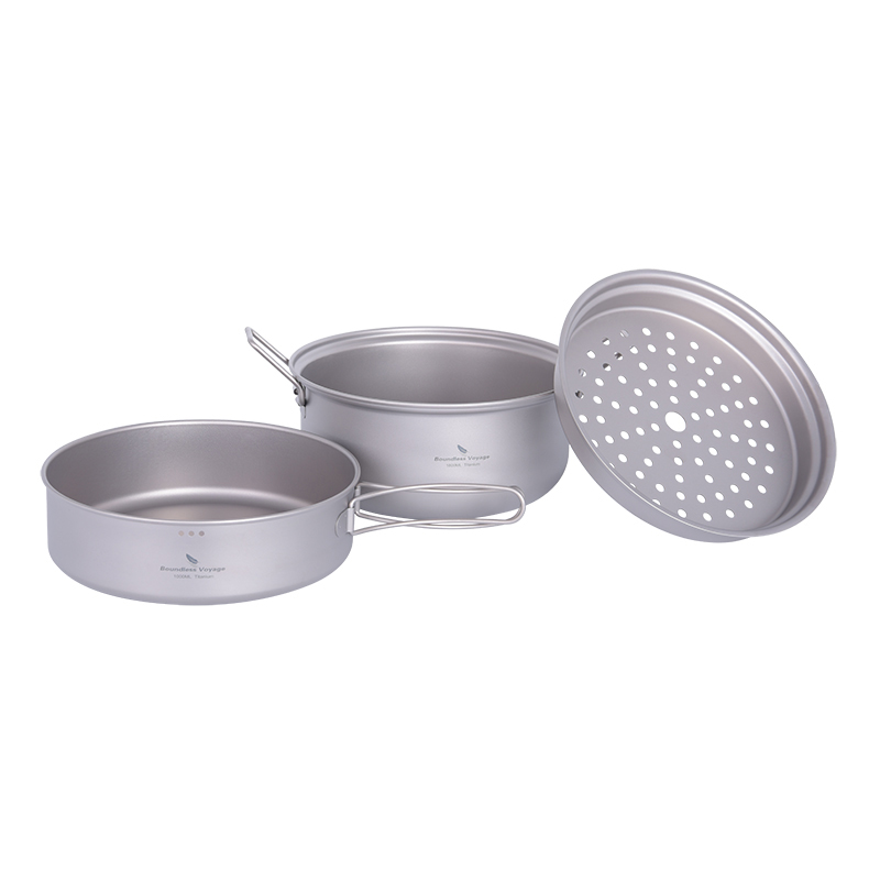 バウンドレスボヤージュ チタン製蒸し器 アウトドアキャンプ調 - Outdoor Camping Cooking Set のレビューと価格