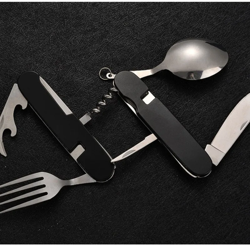 4 in 1 折りたたみ食器取り外し可能なキャンプ用品ステン - Outdoor Camping Utensils のレビューと価格