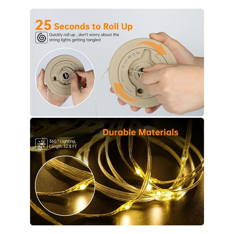 A36T-2-In-1 アウトドアキャンプ用ストリングライト - Outdoor Camping Lights String のレビューと価格