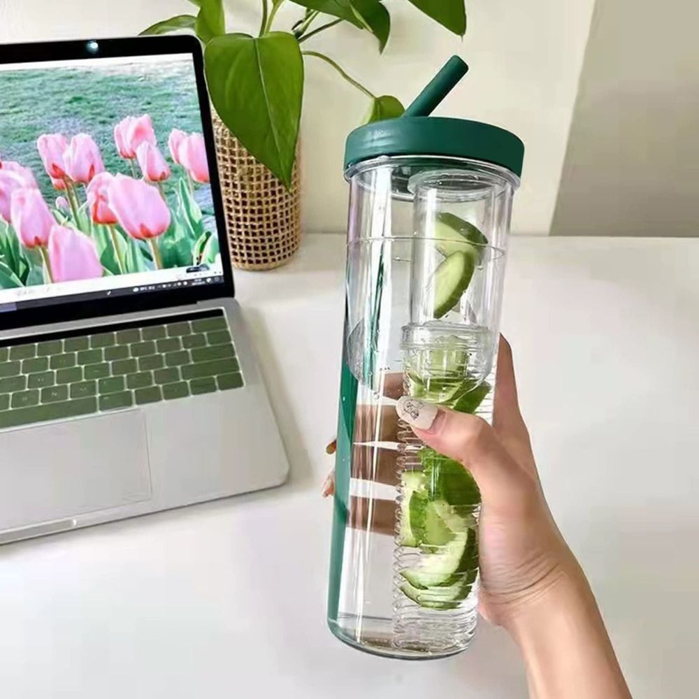 新しい 800 ミリリットル水筒茶フィルター付きクリアドリン - Portable Water Filter のレビューと価格