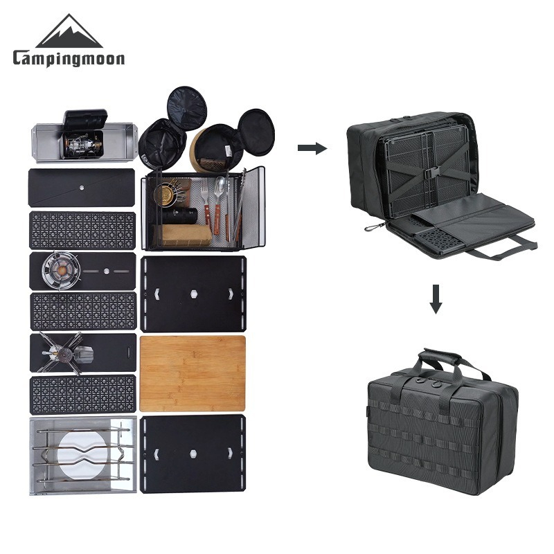 CAMPINGMOON 大容量収納バッグ アウトドア戦術キャ - Outdoor Camping Table With Storage のレビューと価格