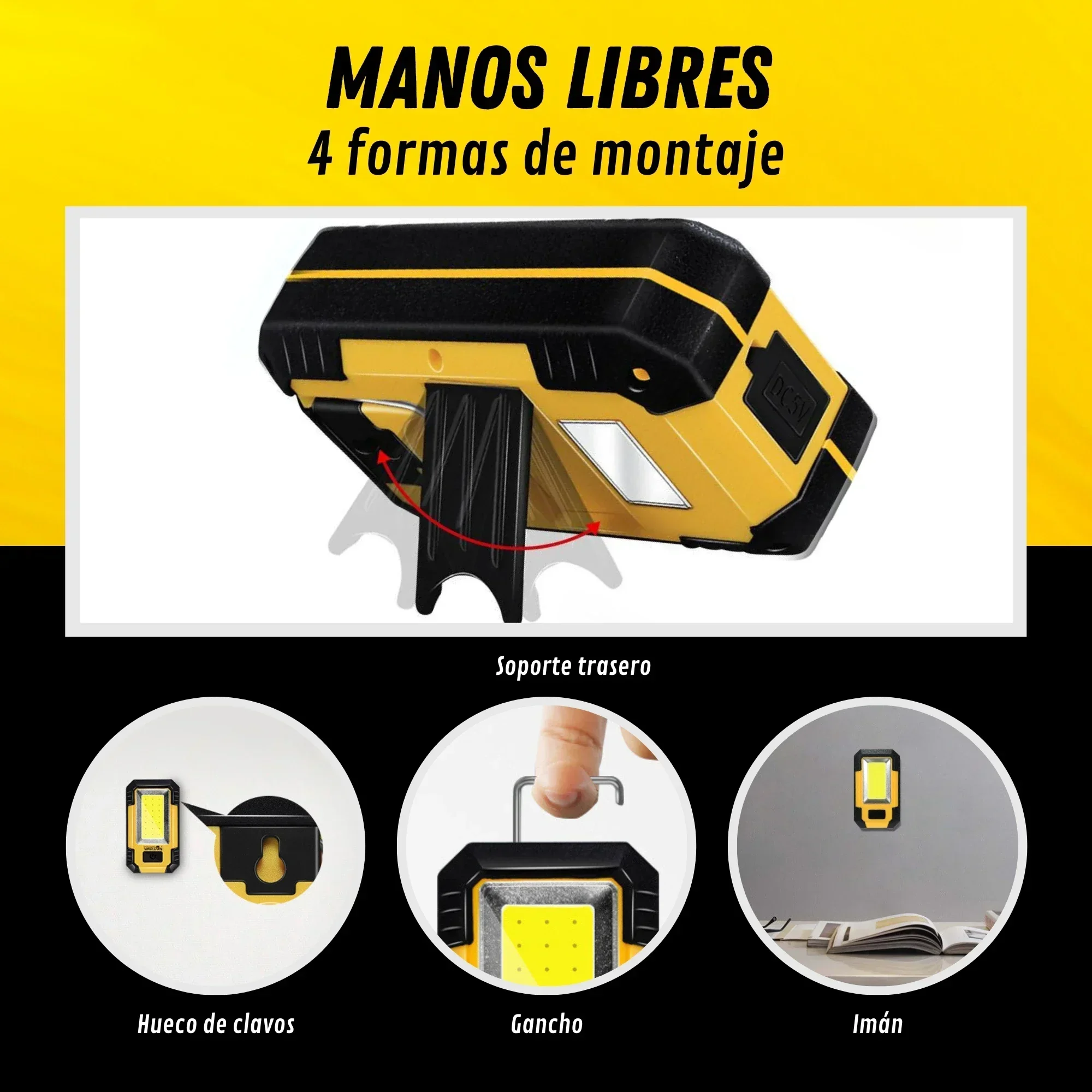 充電式 4000mAh 作業灯 超高輝度 COB フラッシュ - Outdoor Camping Lantern のレビューと価格