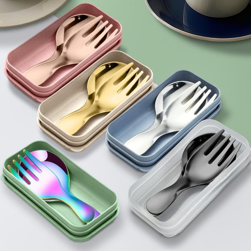 ステンレス鋼食器セットスプーンフォーク 2Pc ポータブルボ - Outdoor Camping Cooking Set のレビューと価格