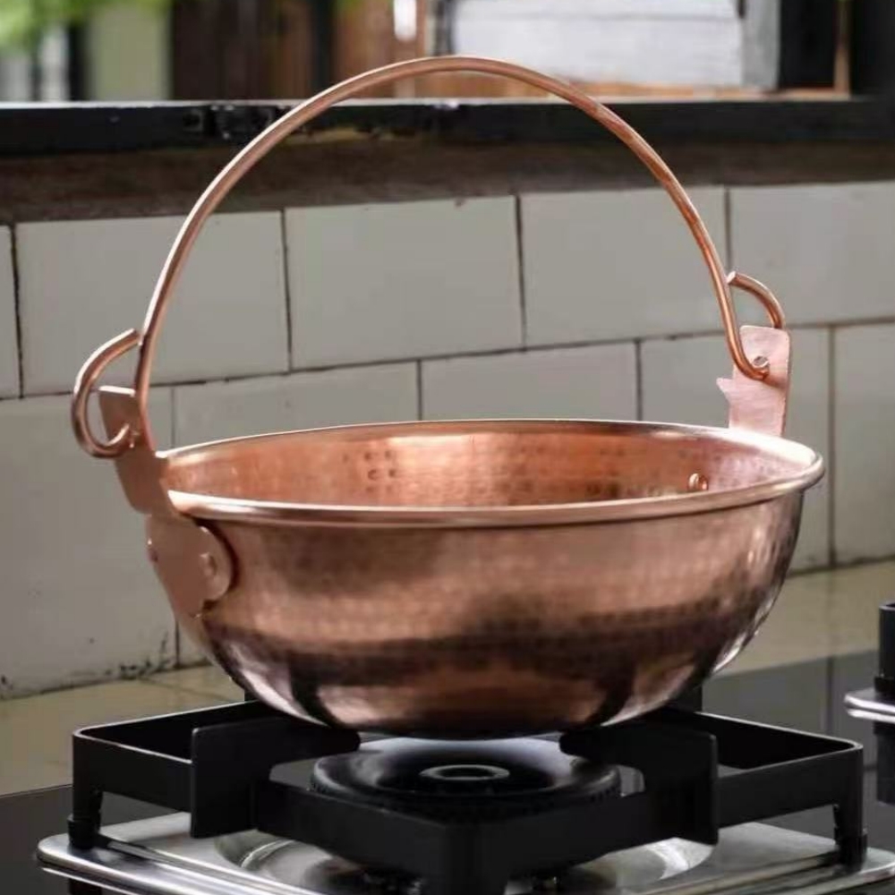 ヴィンテージ銅製吊り下げ鍋、アウトドアキャンプ用厚手鍋調理器 - Outdoor Camping Utensils のレビューと価格