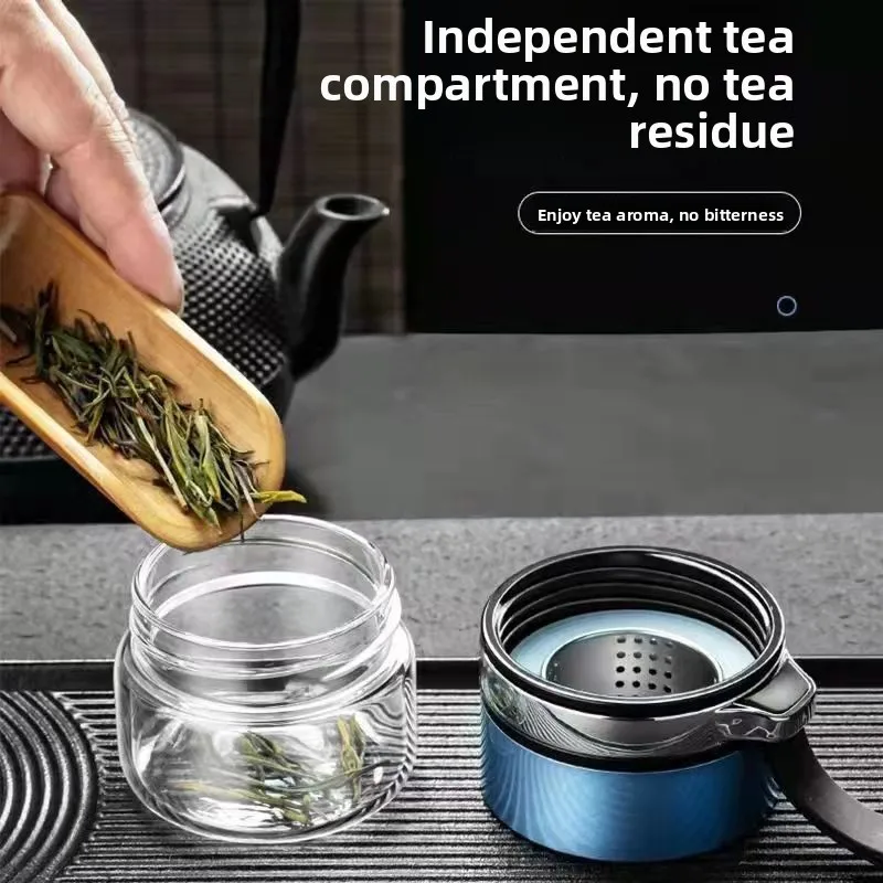 二重構造ガラス製茶水分離カップ 透明な茶葉用ウォーターフィル - Portable Water Filter のレビューと価格