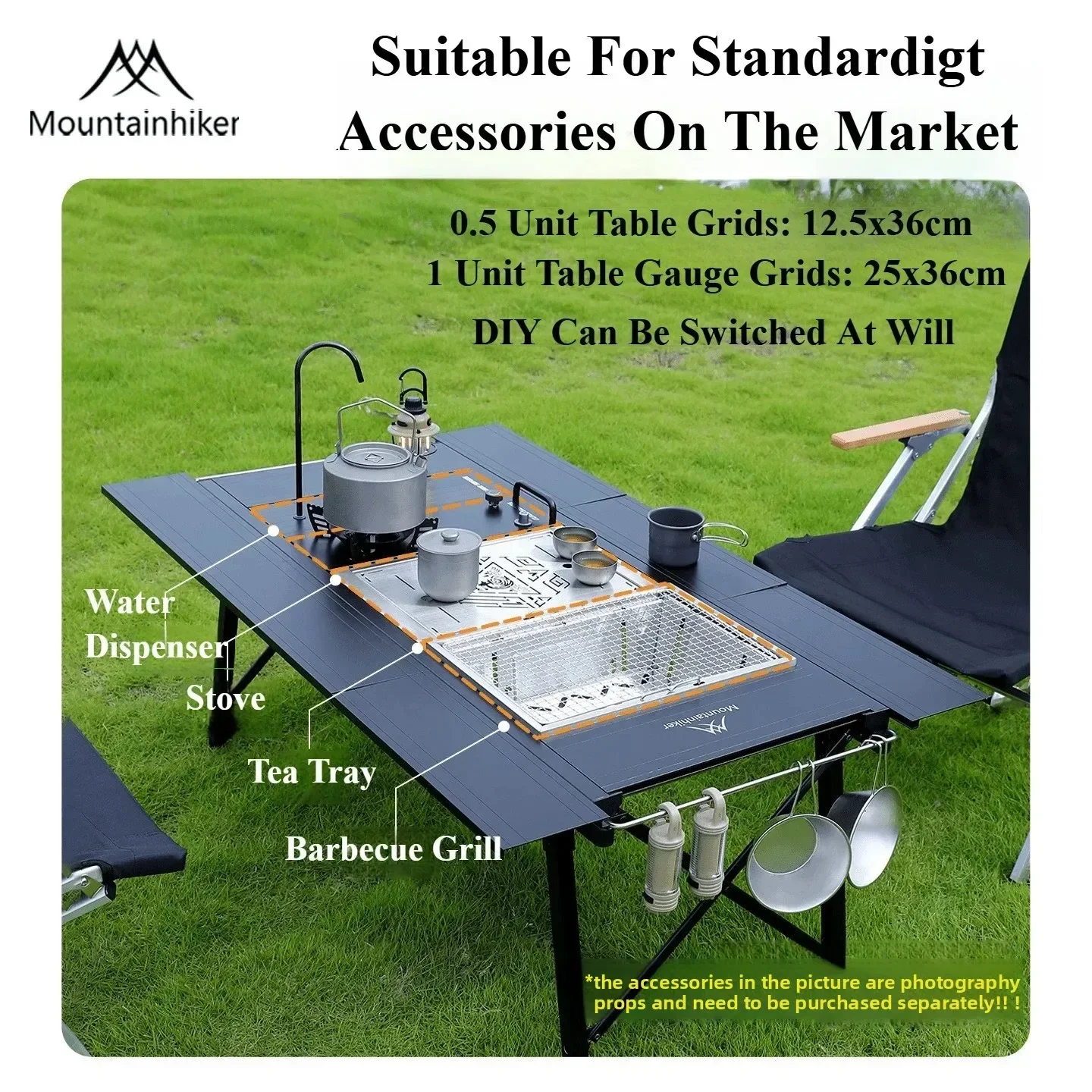 マウンテンハイカー折りたたみ式IGTキャンピングリフトテーブ - Outdoor Camping Cooking Table のレビューと価格