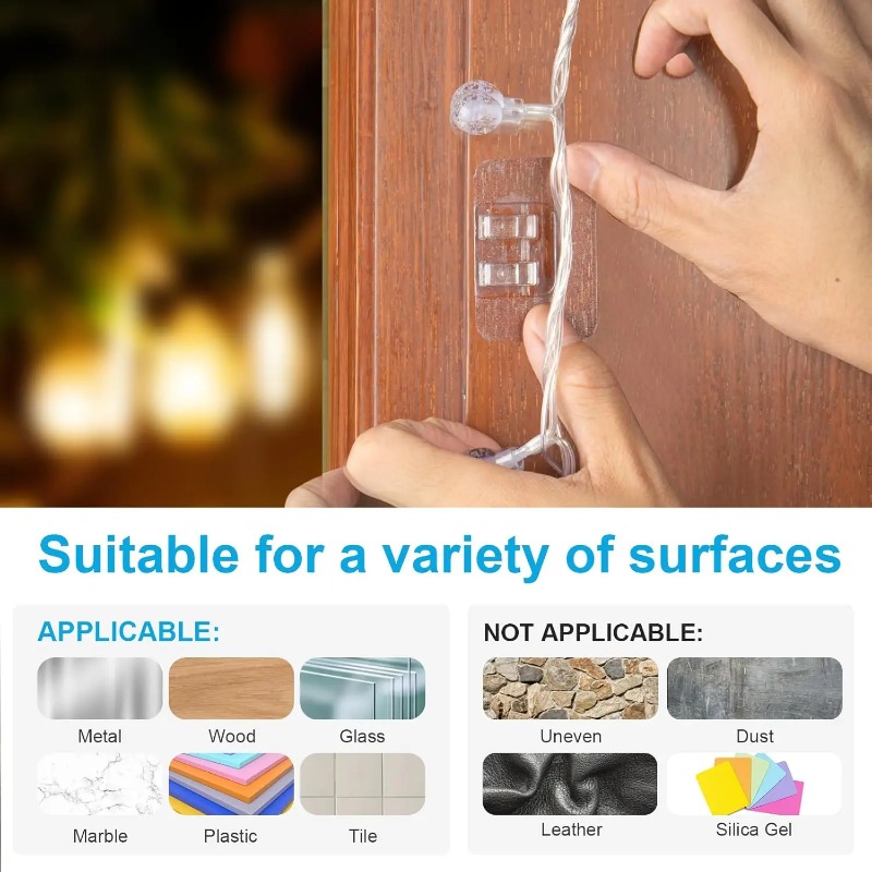 10-100個入り屋外用ストリングライトクリップ、強力な防水 - Outdoor Camping Lights String のレビューと価格