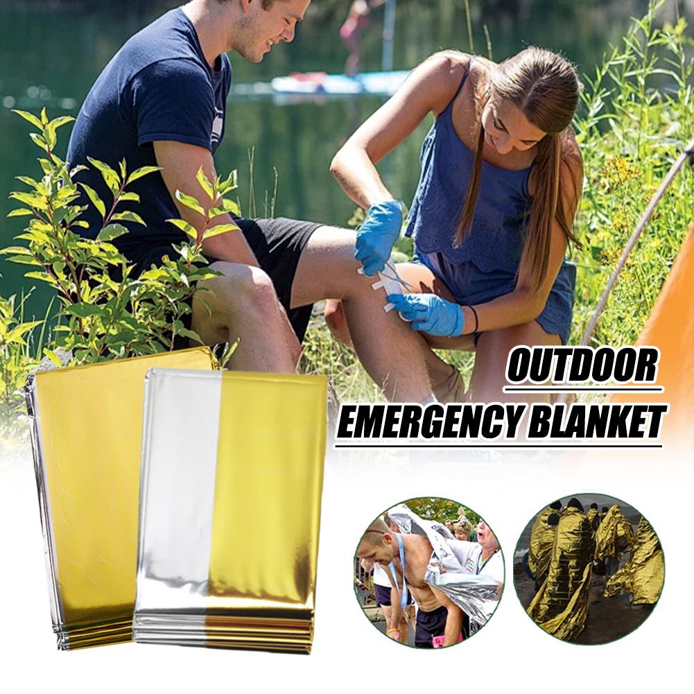 低体温症救助用救急キャンプキット、保温用アルミ箔、救命用保温 - Outdoor Camping Heated Blanket のレビューと価格