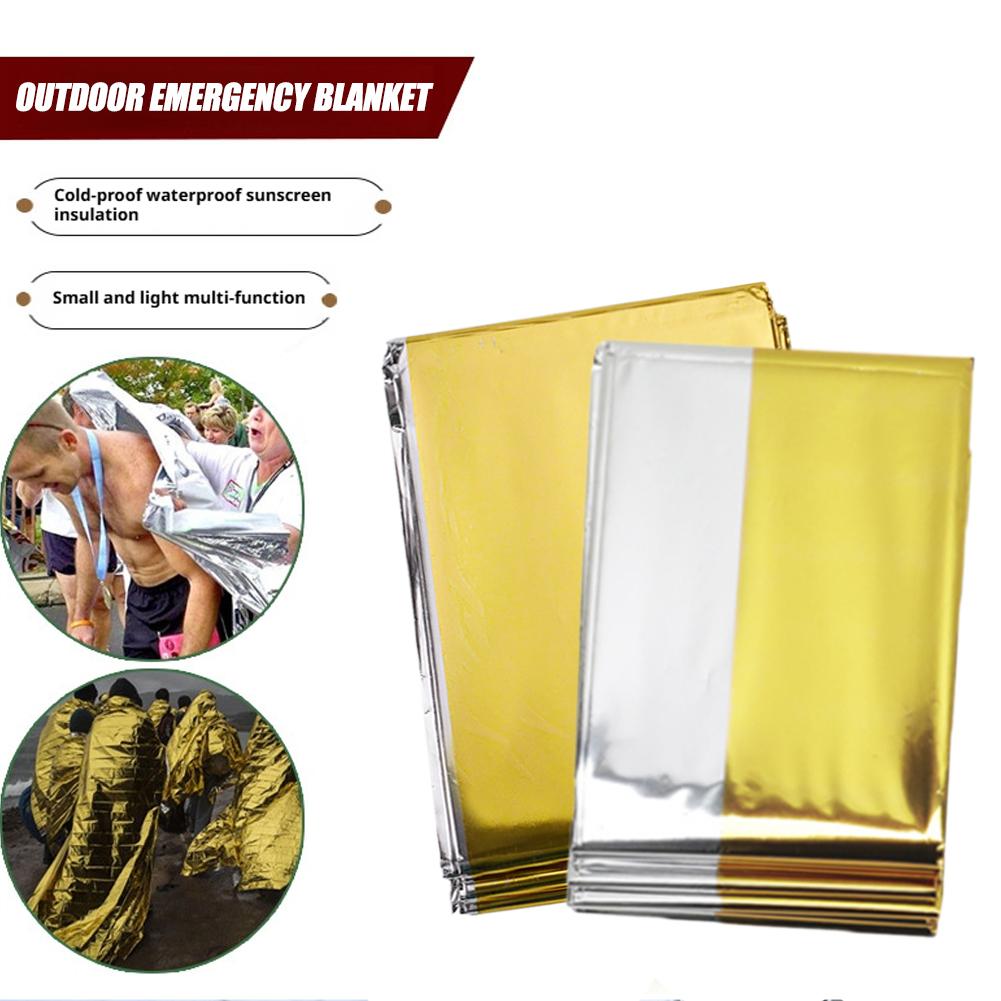 低体温症救助用救急キャンプキット、保温用アルミ箔、救命用保温 - Outdoor Camping Heated Blanket のレビューと価格