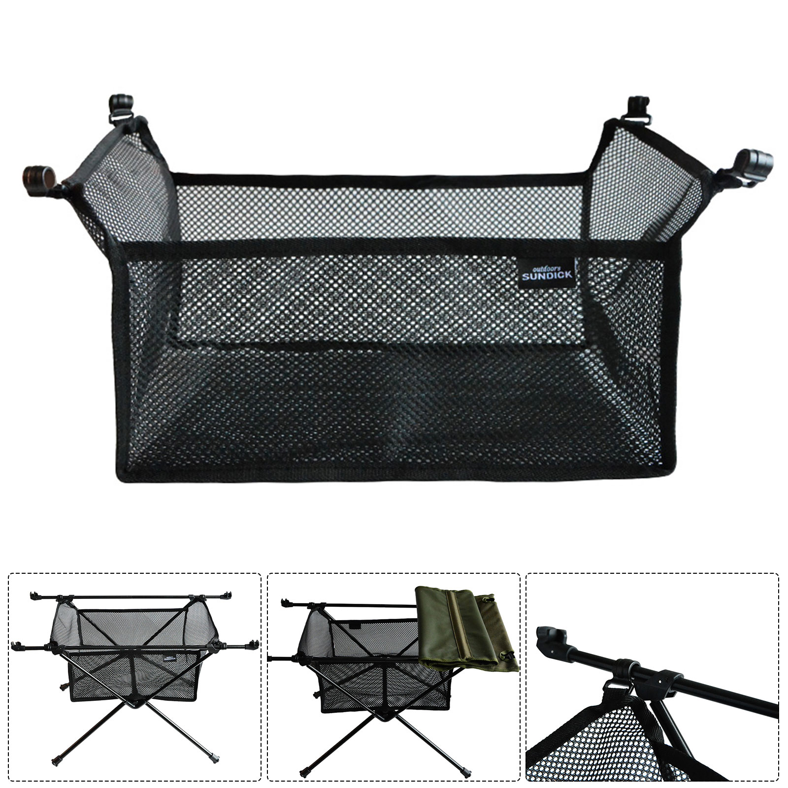 キャンプ用折りたたみテーブル収納ネットバッグ メッシュバスケ - Outdoor Camping Table With Storage のレビューと価格