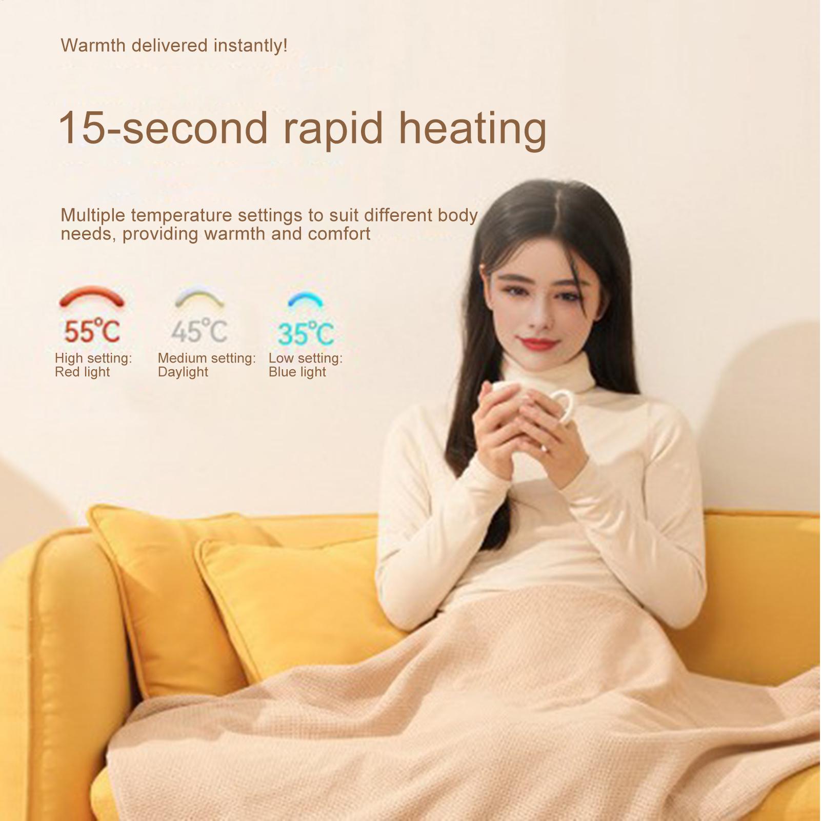 USB加熱ブランケット 自動オフ機能付き USB温かいショー - Outdoor Camping Heated Blanket のレビューと価格