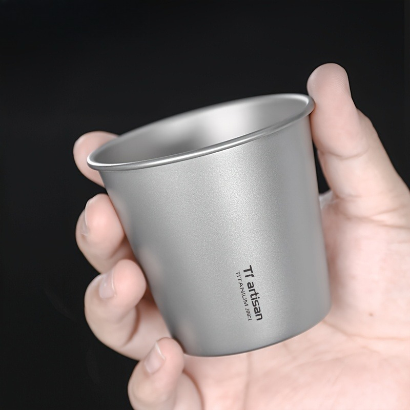 200 ミリリットルチタン単層屋外キャンプカップポータブルコ - Outdoor Camping Utensils のレビューと価格