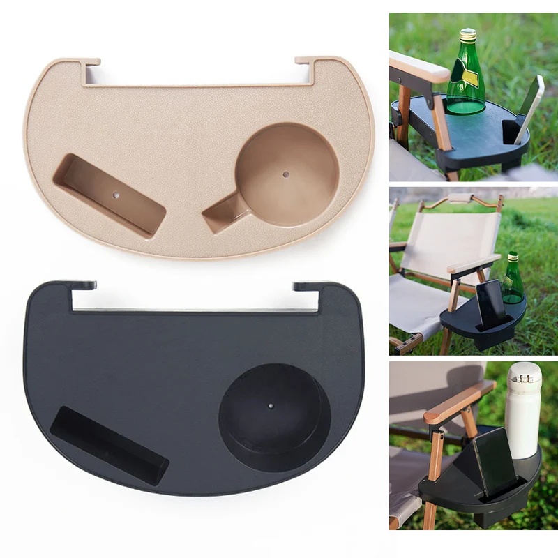頑丈なキャンプ用サイドトレイ（カップホルダー付き）、折りたた - Outdoor Camping Table With Storage のレビューと価格