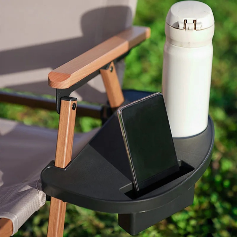 頑丈なキャンプ用サイドトレイ（カップホルダー付き）、折りたた - Outdoor Camping Table With Storage のレビューと価格