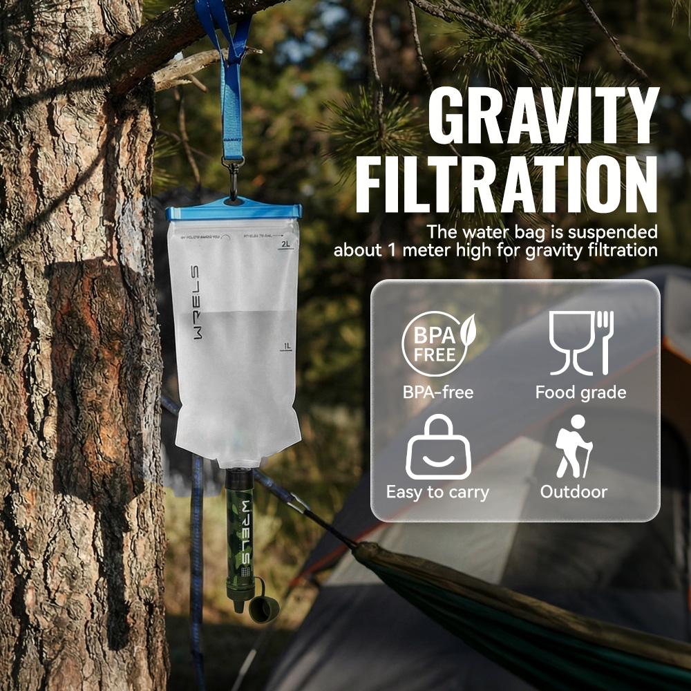 WRELS 屋外ポータブル浄水器セット キャンプ用浄水器 サ - Portable Water Filter のレビューと価格