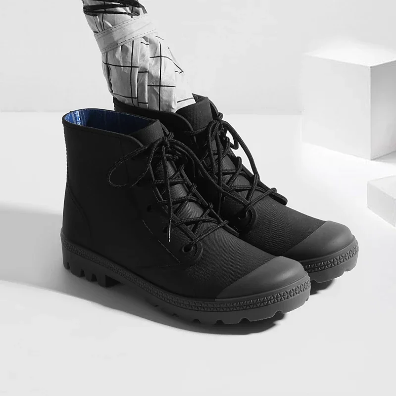 メンズレースアップアンクルコットンブーツ,滑り止めブーツ,防 - Outdoor Camping In Winter のレビューと価格